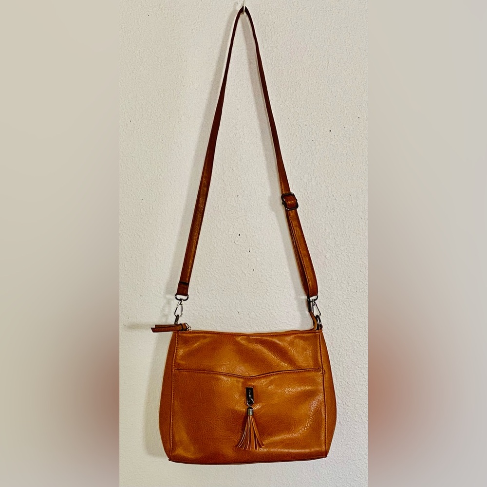 Leather Tassel Sam & Hadley Crossbody Bag